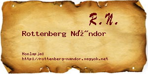 Rottenberg Nándor névjegykártya